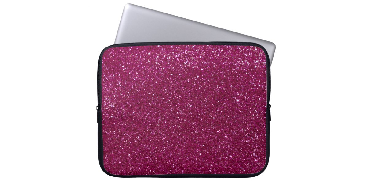 Pink Glitter Laptop Sleeve Zazzle