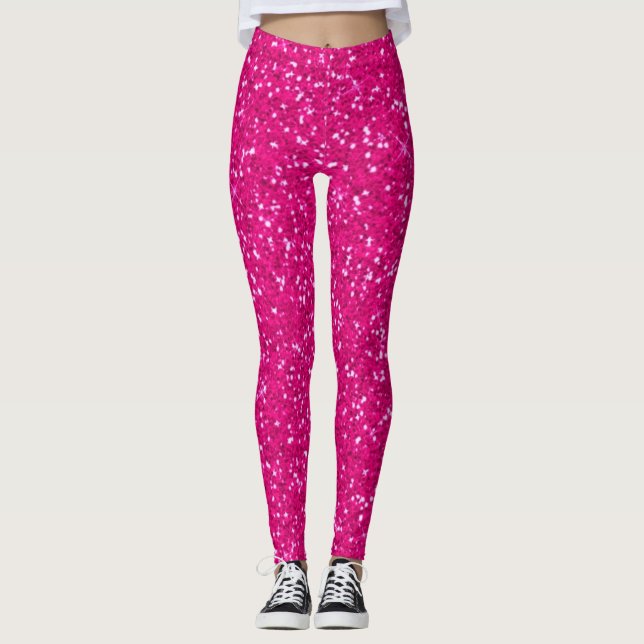 pink glitter leggings (Front)