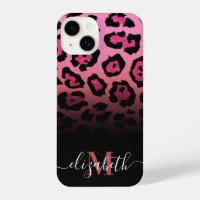 Pink Glitter Leopard Print
