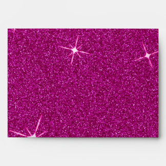 Pink Glitter-Like Birthday Party Envelope