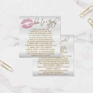 Pink Glitter Lips On White - How to Apply