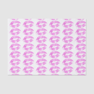 Pink Glitter Lips Pattern Tissue Paper