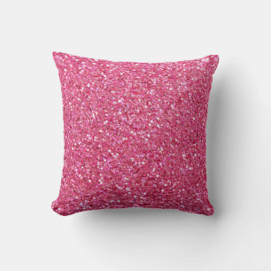 Pink Glitter Look Cushion