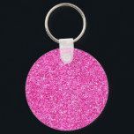 Pink Glitter Look Elegant Blank Custom Template Key Ring<br><div class="desc">Pink Glitter Look Elegant Blank Custom Template Round Button Keychain.</div>