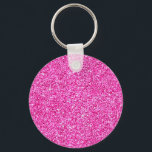 Pink Glitter Look Elegant Blank Custom Template Key Ring<br><div class="desc">Pink Glitter Look Elegant Blank Custom Template Round Button Keychain.</div>