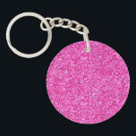 Pink Glitter Look Elegant Blank Template Custom Key Ring<br><div class="desc">Pink Glitter Look Elegant Blank Template Custom Round Button Keychain.</div>