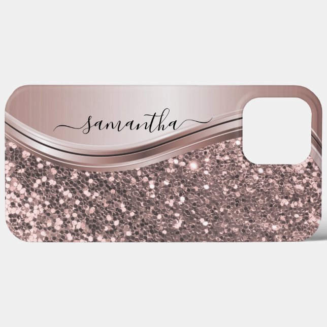Pink Glitter Look Handwritten name Case-Mate iPhone Case (Back (Horizontal))