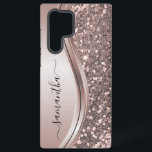 Pink Glitter Look Handwritten name  Samsung Galaxy Case<br><div class="desc">This design is also available on other phone models. Choose Device Type to see other iPhone, Samsung Galaxy or Google cases. Some styles may be changed by selecting Style if that is an option. This design may be personalised in the area provided by changing the photo and/or text. Or it...</div>