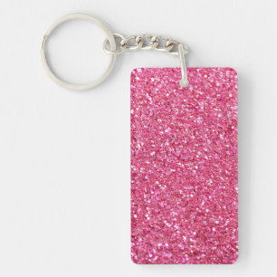 Pink Glitter Look, Key Ring