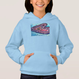 Pink Glitter Love Hearts Art Hoodie Sweatshirt