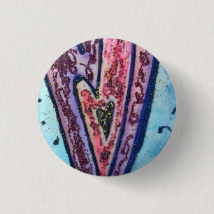 Pink Glitter Love Hearts Art Lapel Pin Buttons
