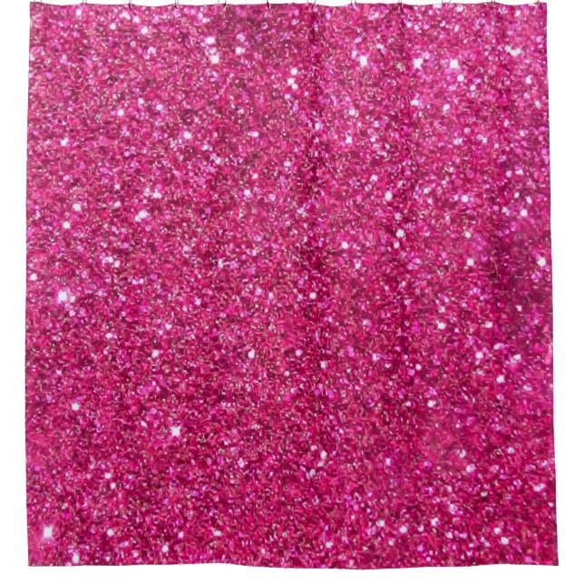 Pink Glitter Luxury Curtains Shower Curtain (Front)