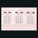 Pink Glitter Makeup Eyes Lashes DL 3 Leaflet Flyer<br><div class="desc">florenceK design</div>