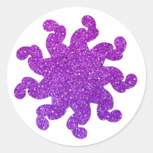 Pink Glitter Mandala Stickers