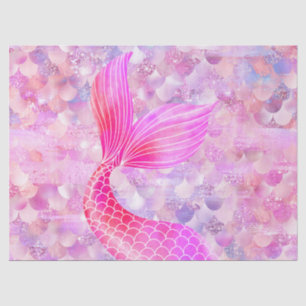 Pink Glitter Mermaid Tail Tissue Paper