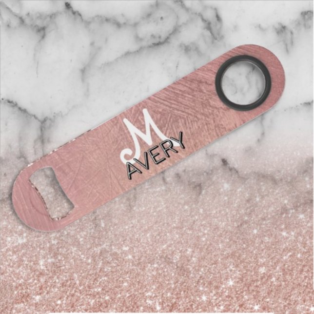 pink glitter monogram rose gold sparkle (Creator Uploaded)