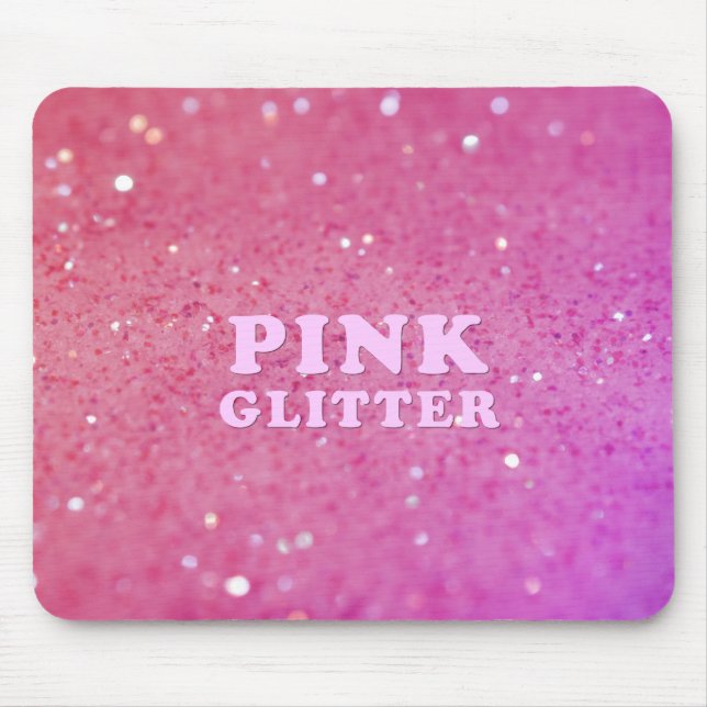 Pink Glitter Mouse Mat (Front)