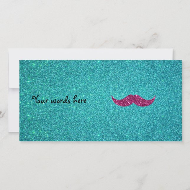 Pink glitter moustache (Front)