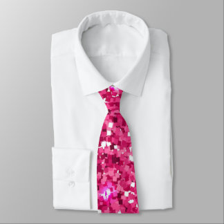 Pink Glitter Neck Tie