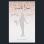 Pink Glitter Ombre Guess Dress Bridal Shower Game<br><div class="desc">Can be customised to suit your needs. © Gorjo Designs. Made for you via the Zazzle platform. // Looking for matching items? Other games from the set are available in the ‘collections’ section of my store. // Need help customising your design? Got other ideas? Feel free to contact me (Zoe)...</div>