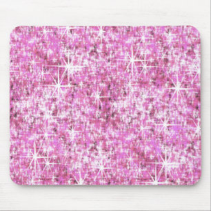 Pink Glitter Pattern Mouse Mat