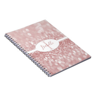 Pink Glitter Personalise Notebook