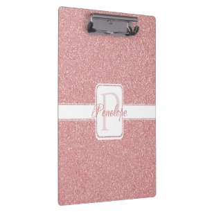Pink Glitter Personalised Clipboard