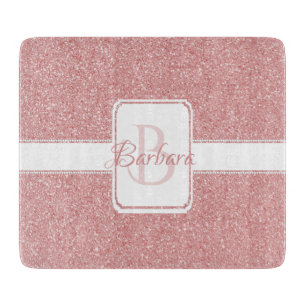 Pink Glitter Personalised Cutting Board