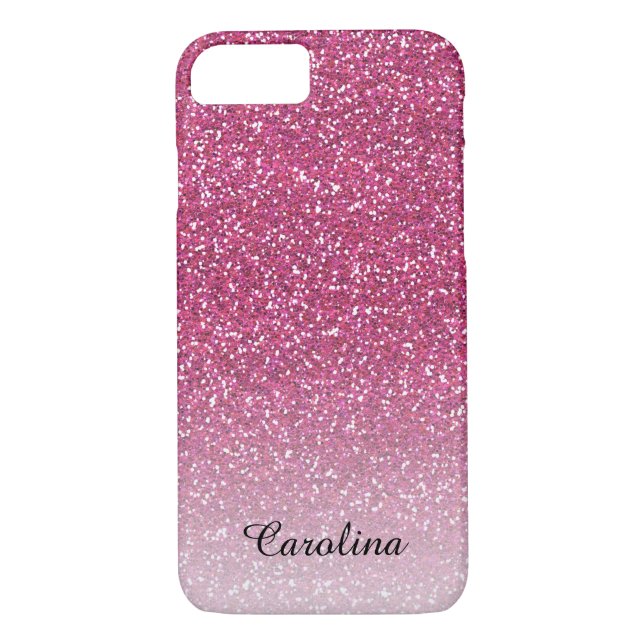 Pink Glitter, Personalised Mobile Case-Mate iPhone Case (Back)