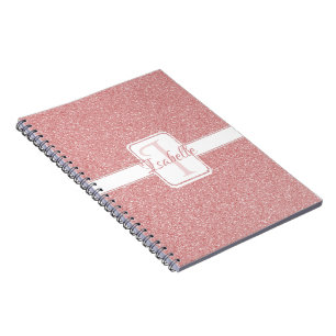 Pink Glitter Personalised Notebook