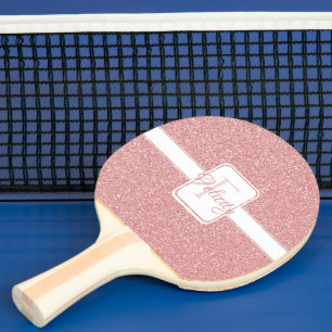 Pink Glitter Personalised Ping Pong Paddle