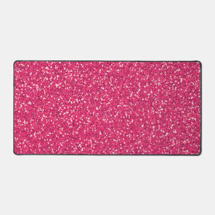 Pink Glitter Photo Image Desk Mat