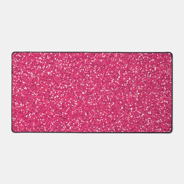 Pink Glitter Photo Image  Desk Mat (Front)