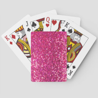 Pink Glitter Playing Cards