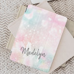 Pink Glitter Pretty Bokeh Pattern iPad Air Cover<br><div class="desc">Easily personalise this pretty pink bokeh glitter pattern with your custom name and/or monogram.</div>