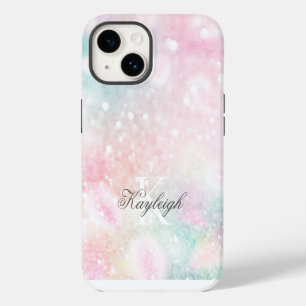Pink Glitter Pretty Bokeh Pattern iPhone 14 Case