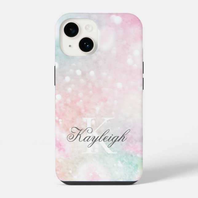 Pink Glitter Pretty Bokeh Pattern iPhone Case (Back)