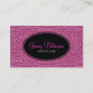 Pink Glitter Pretty Elegant Girly Business Cards