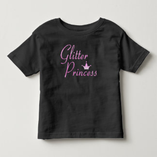 Pink Glitter Princess Crown Glitter Sparkles Toddler T-Shirt