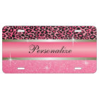Pink Glitter Print & Leopard Animal | Personalise