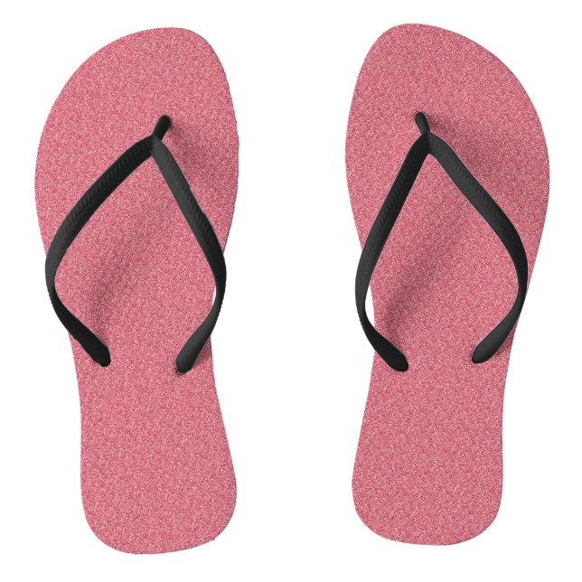 Pink Glitter Print Metallic Wedding bride groom Flip Flops (Footbed)
