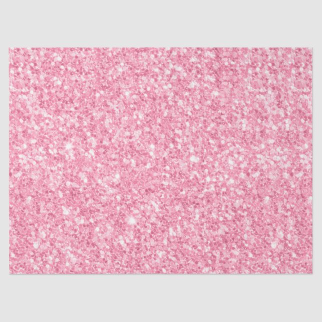 Pink Glitter Print Tissue Paper (Front)