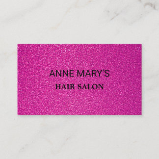 Pink Glitter PurpleHair Salon Spa Hairdresser Business Card