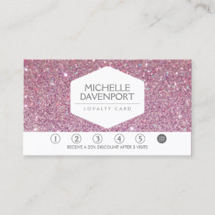 PINK GLITTER Salon Loyalty Card