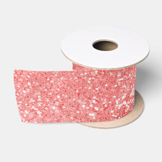 Pink Glitter Satin Ribbon