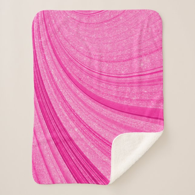 Pink Glitter Sherpa Blanket (Front)