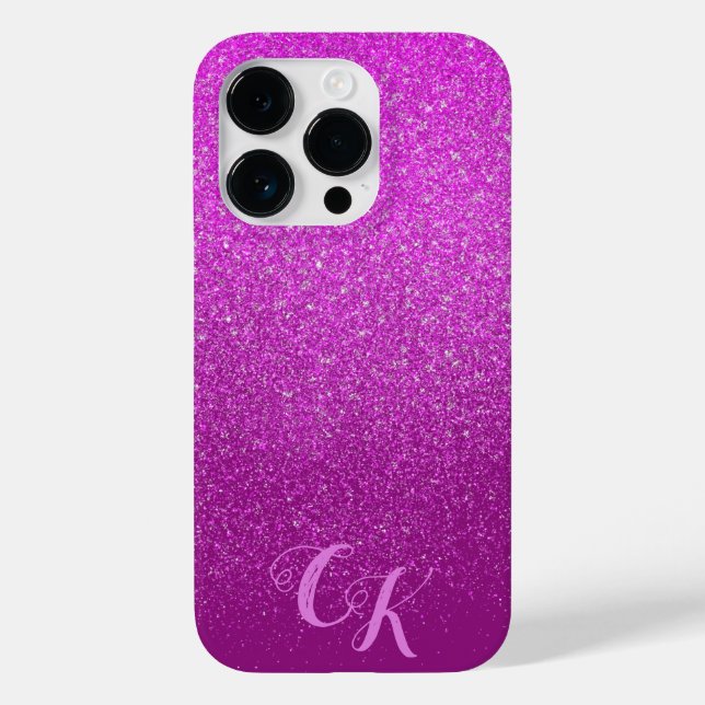 Pink Glitter Shimmer Personalised Phone Case (Back)