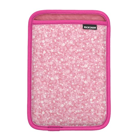 Pink Glitter Silver Gradient iPad Mini Sleeve