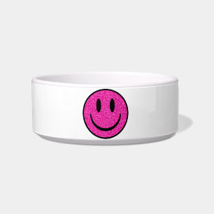 Pink Glitter Smile Face Bowl