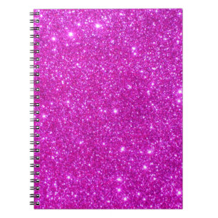 Pink Glitter Sparkle Customisable Design Notebook